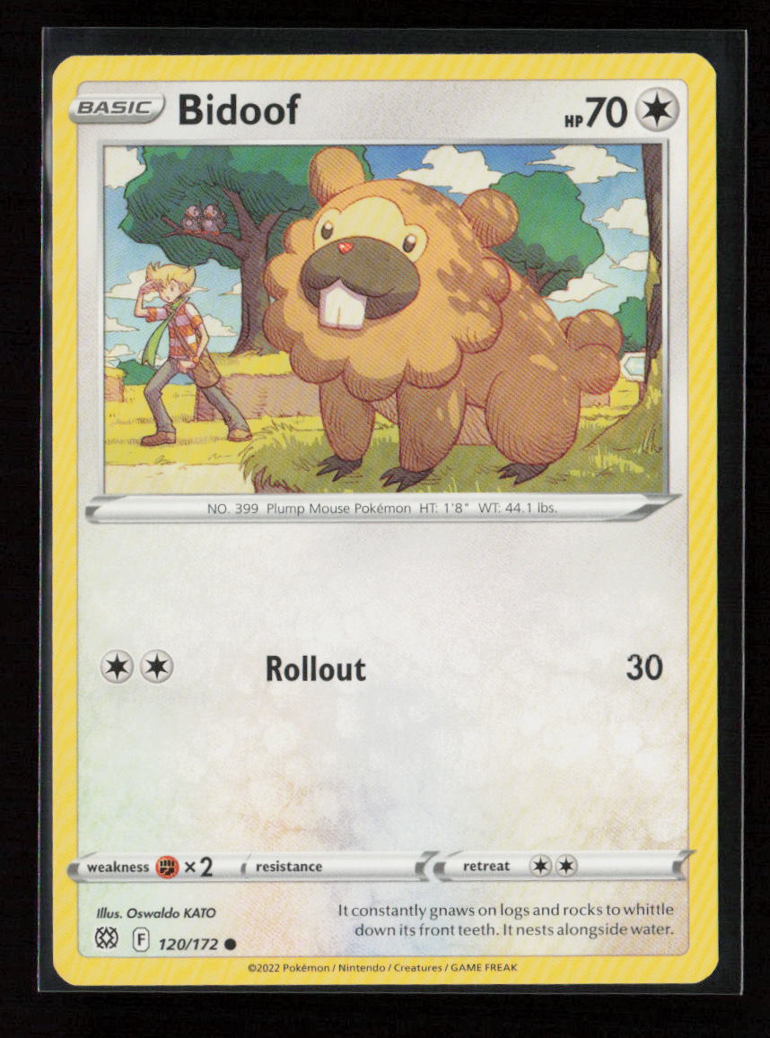 Bidoof Common SWSH09: Brilliant Stars 120/172 LP