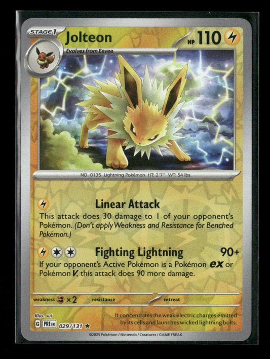 Jolteon Rare SV: Prismatic Evolutions 029/131 NM - Kang's Collectibles
