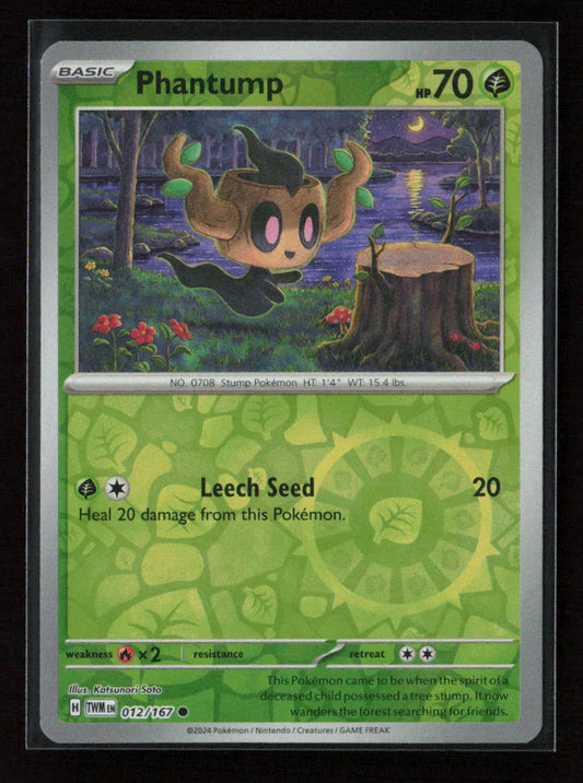 Phantump Common SV06: Twilight Masquerade 012/167 NM - Kang's Collectibles