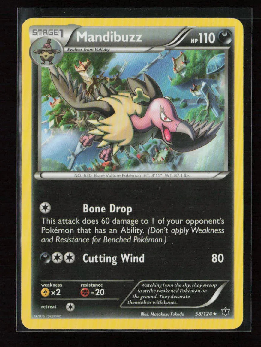 Mandibuzz Rare XY - Fates Collide 58/124 LP - Kang's Collectibles