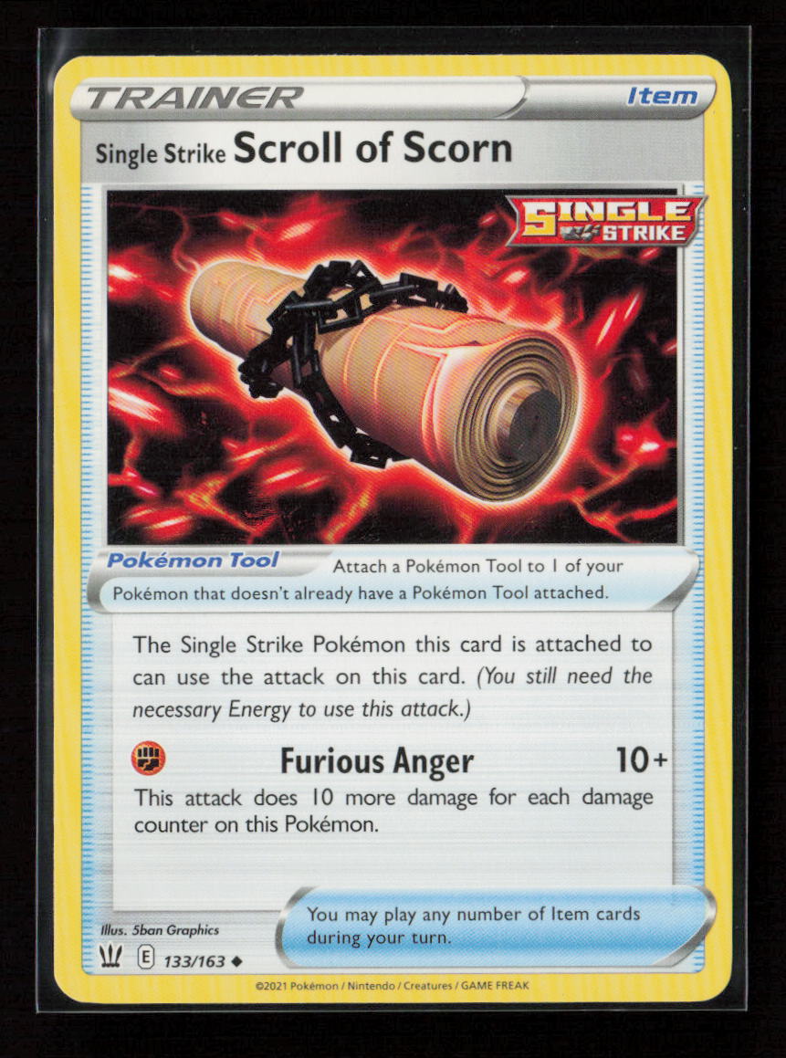 Single Strike Scroll of Scorn Uncommon SWSH05: Battle Styles 133/163 LP