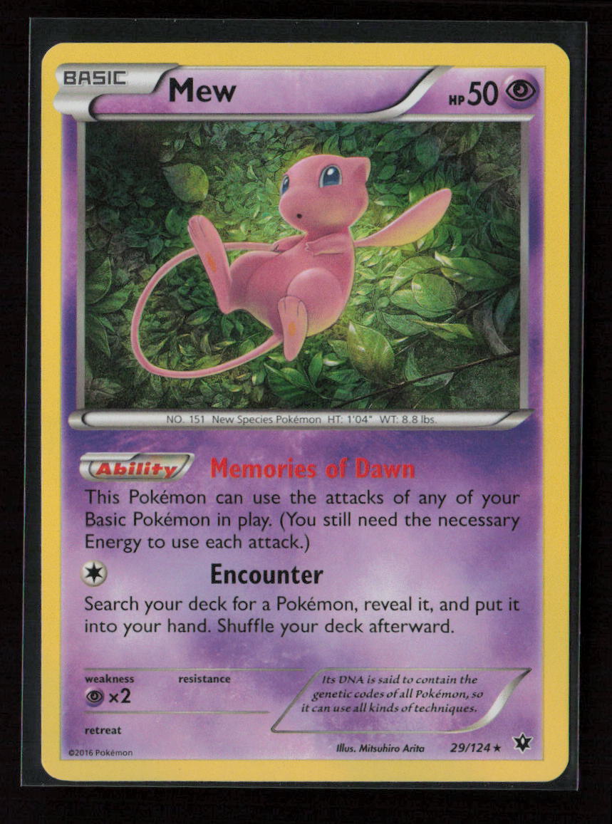Mew Holo Rare XY - Fates Collide 29/124 LP