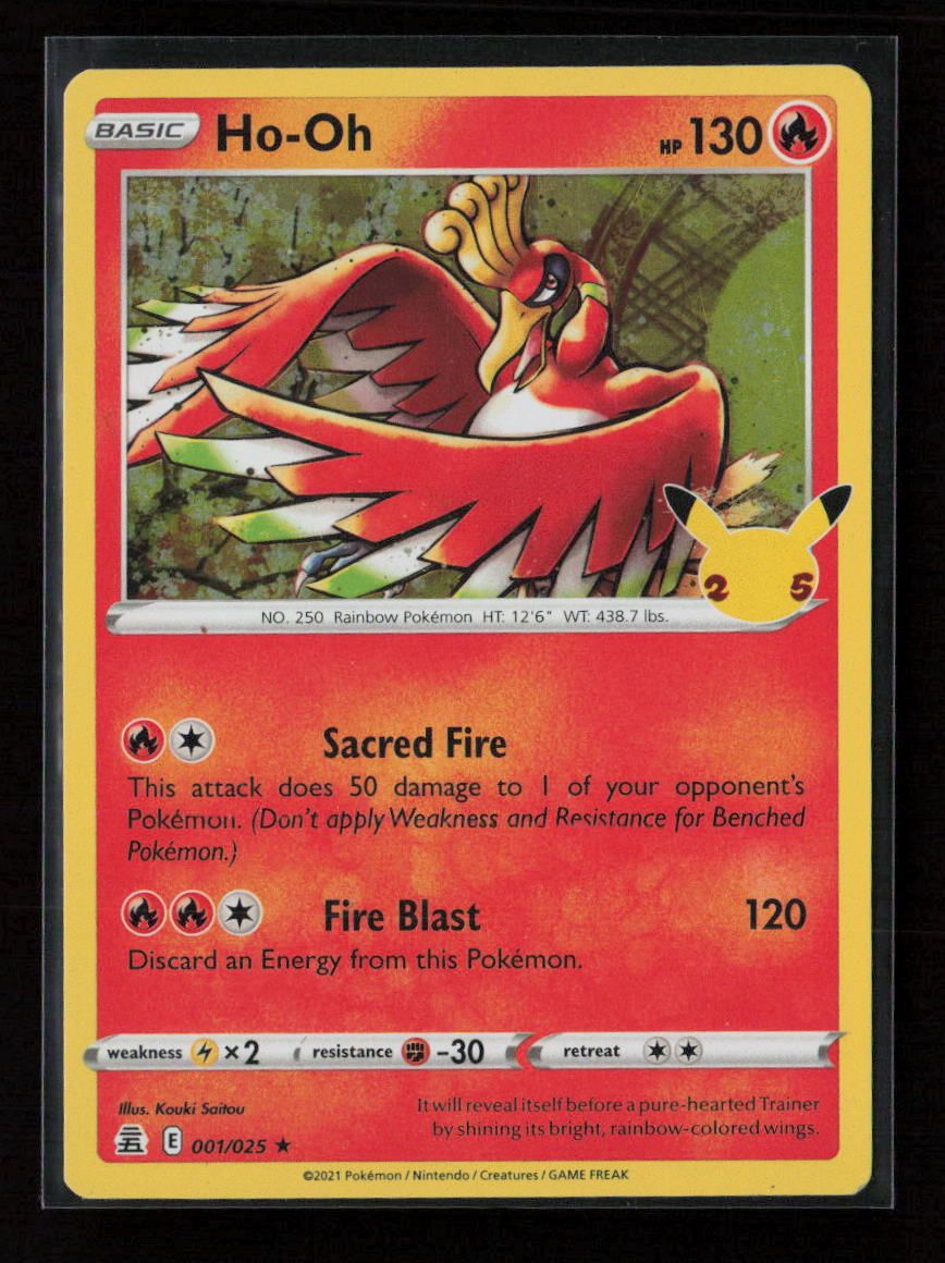 Ho-Oh Holo Rare Celebrations 001/025 NM