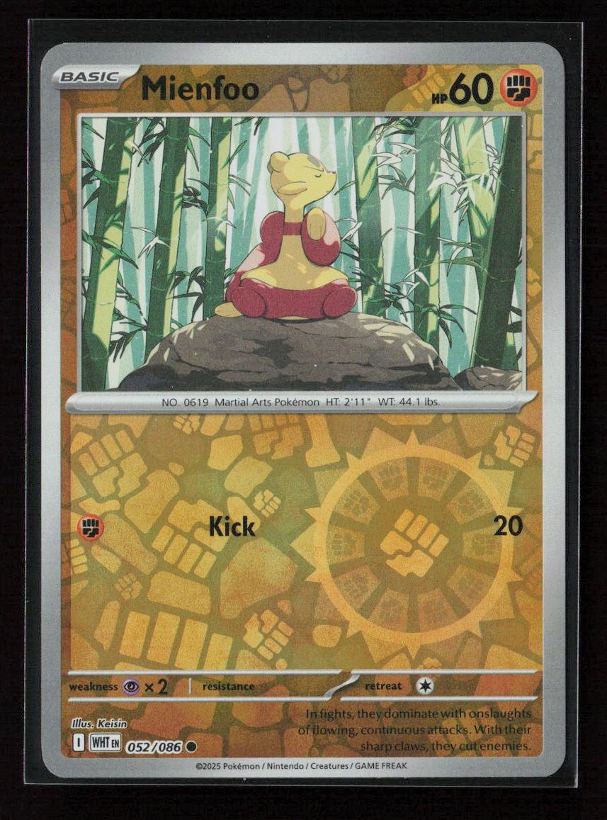 Mienfoo Common SV: White Flare 052/086 NM - Kang's Collectibles