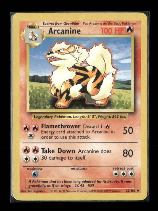 Arcanine Uncommon Base Set 023/102 LP - Kang's Collectibles