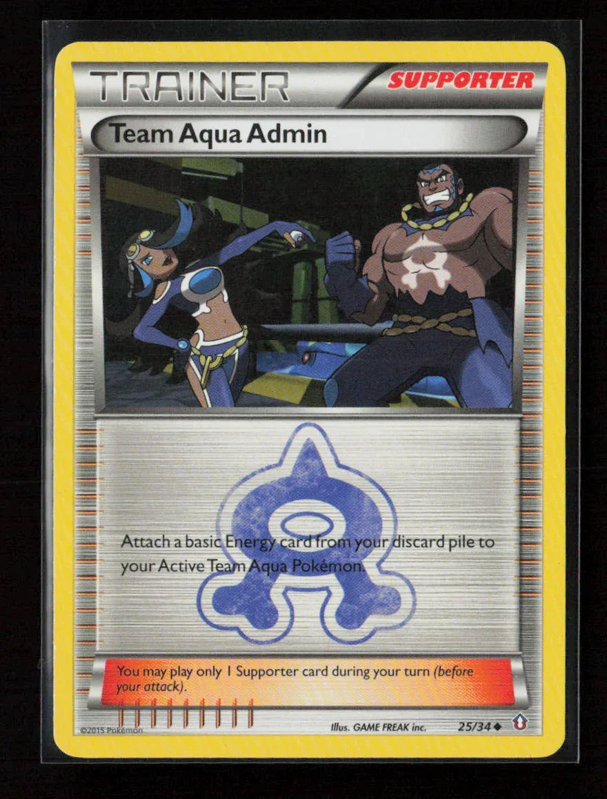 Team Aqua Admin Uncommon Double Crisis 25/34 LP - Kang's Collectibles