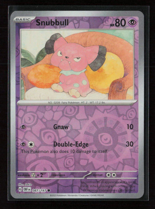 Snubbull Common SV03: Obsidian Flames 087/197 NM
