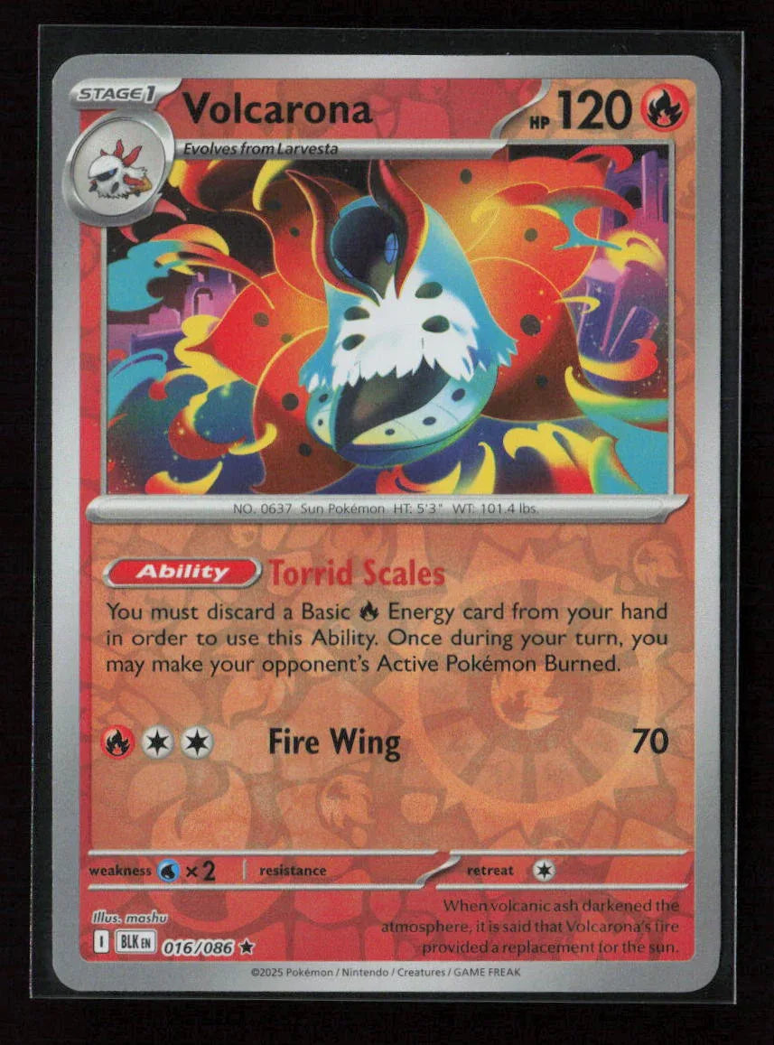 Volcarona Rare SV: Black Bolt 016/086 NM - Kang's Collectibles