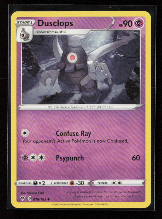 Dusclops Uncommon SWSH04: Vivid Voltage 070/185 NM