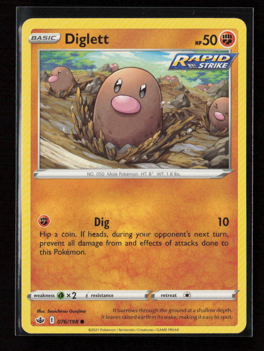 Diglett Common SWSH06: Chilling Reign 076/198 LP
