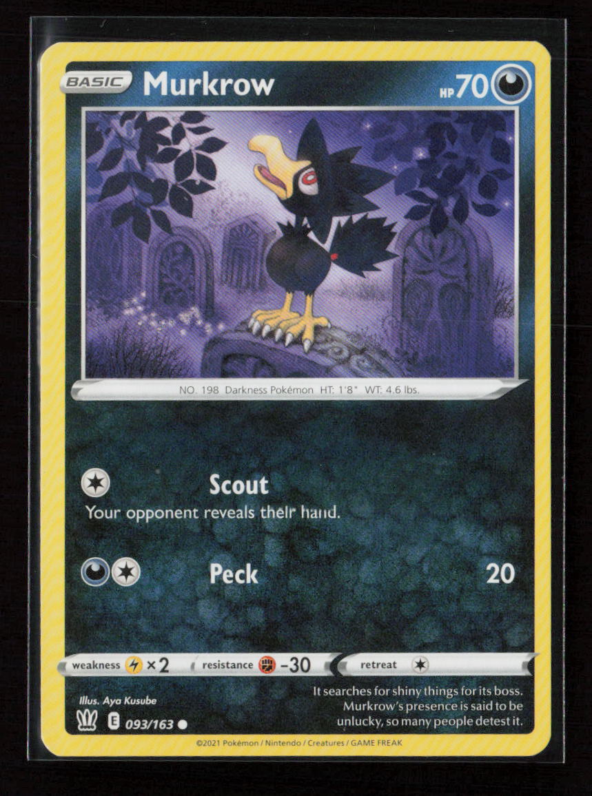 Murkrow Common SWSH05: Battle Styles 093/163 LP