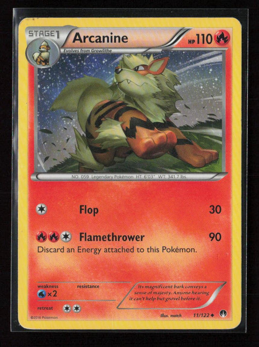 Arcanine Uncommon XY - BREAKpoint 11/122 LP - Kang's Collectibles