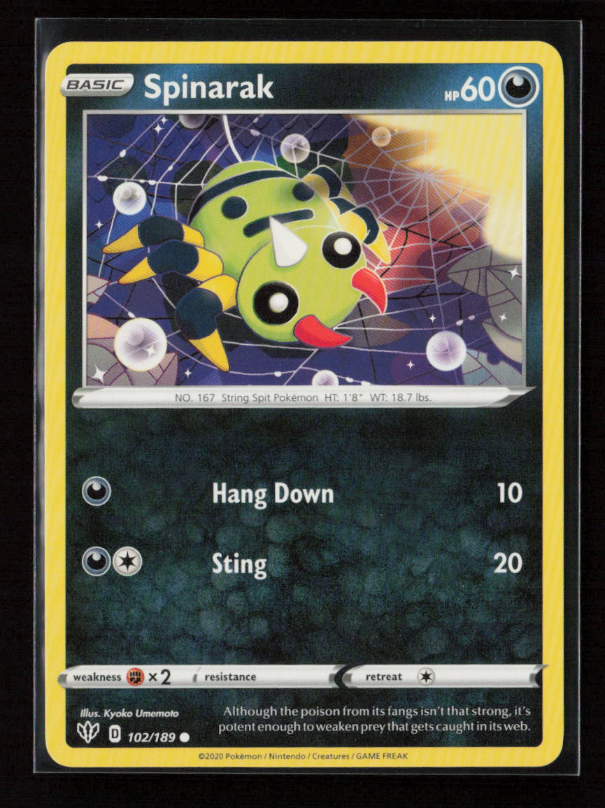 Spinarak Promo Trick or Trade BOOster Bundle 102/189 NM