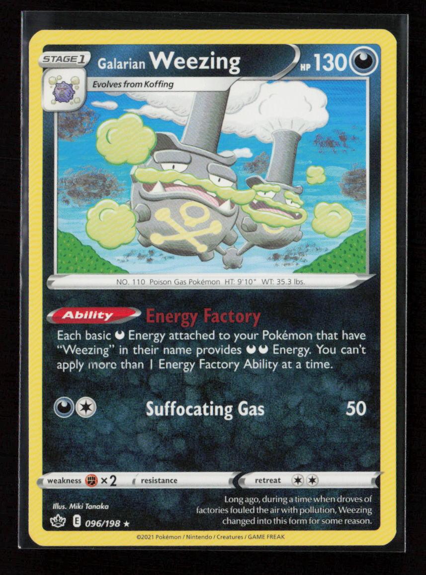 Galarian Weezing Rare SWSH06: Chilling Reign 096/198 LP