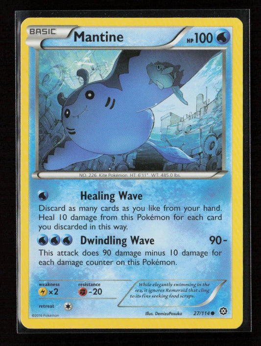 Mantine Common XY - Steam Siege 27/114 LP - Kang's Collectibles