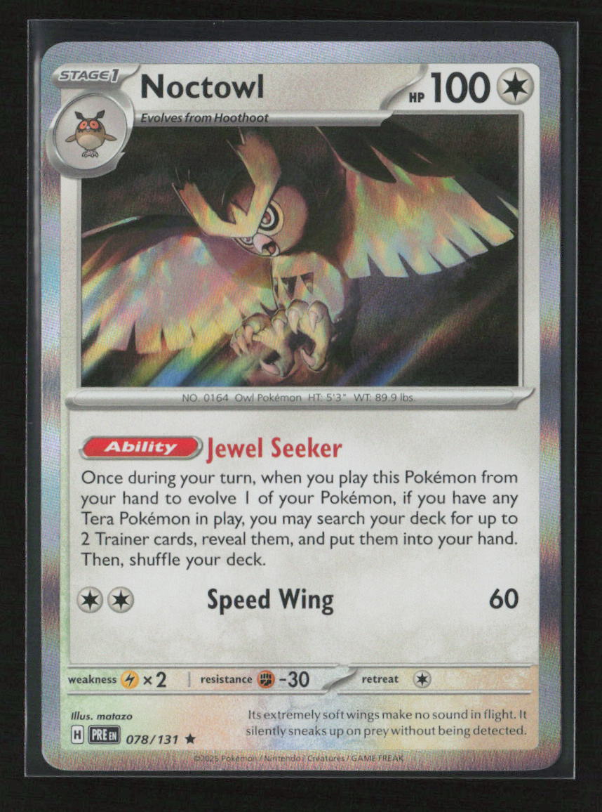 Noctowl Rare SV: Prismatic Evolutions 078/131 NM
