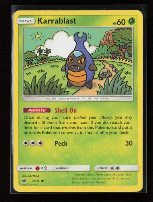 Karrablast Common SM - Crimson Invasion 7/111 NM - Kang's Collectibles