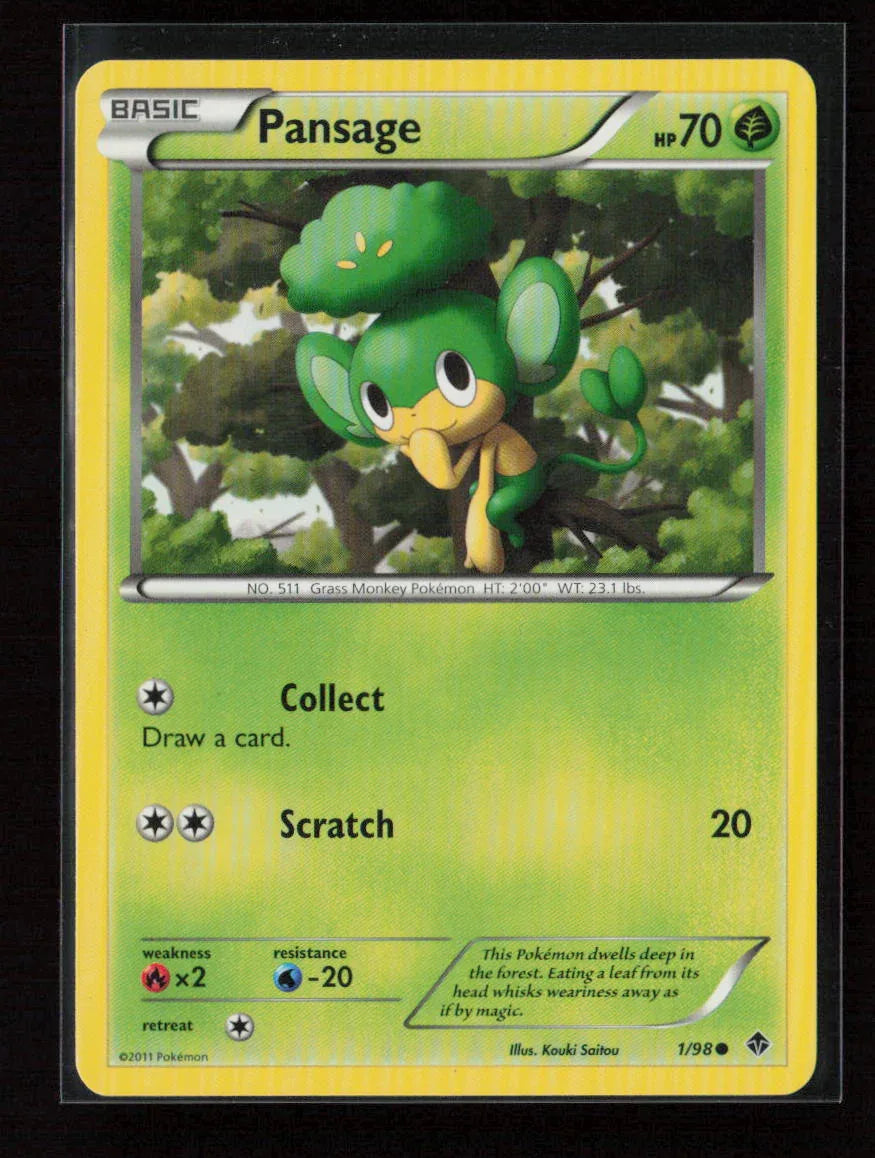 Pansage Common Emerging Powers 1/98 LP - Kang's Collectibles