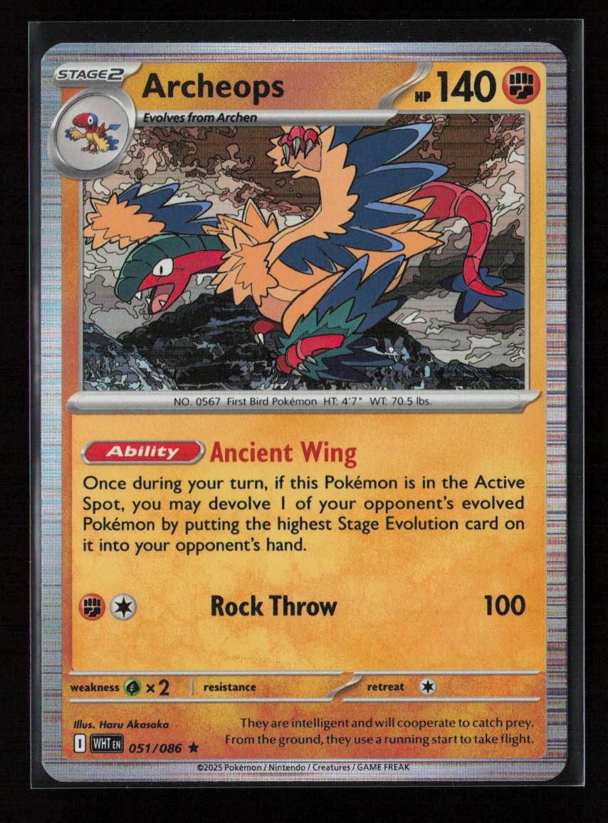 Archeops Rare SV: White Flare 051/086 NM - Kang's Collectibles