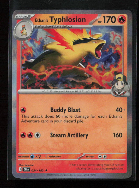 Ethan's Typhlosion Rare SV10: Destined Rivals 034/182 NM - Kang's Collectibles