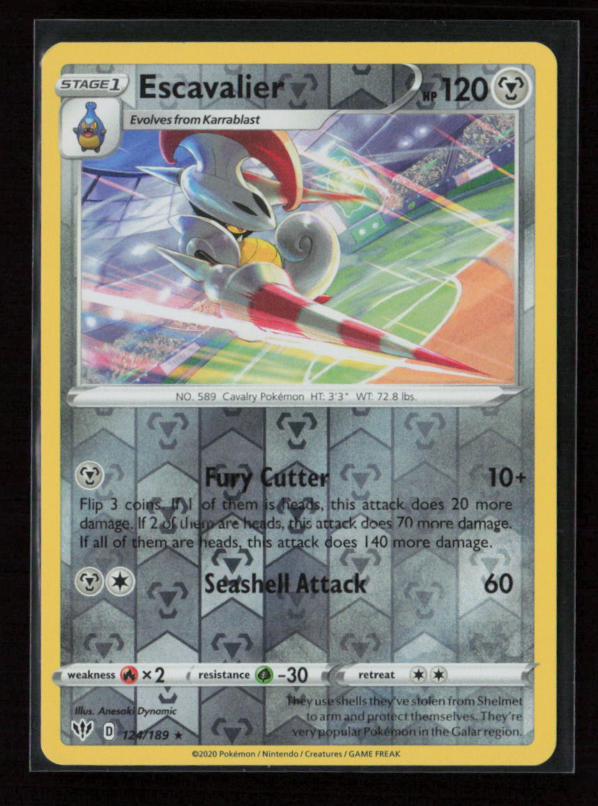 Escavalier Rare SWSH03: Darkness Ablaze 124/189 NM