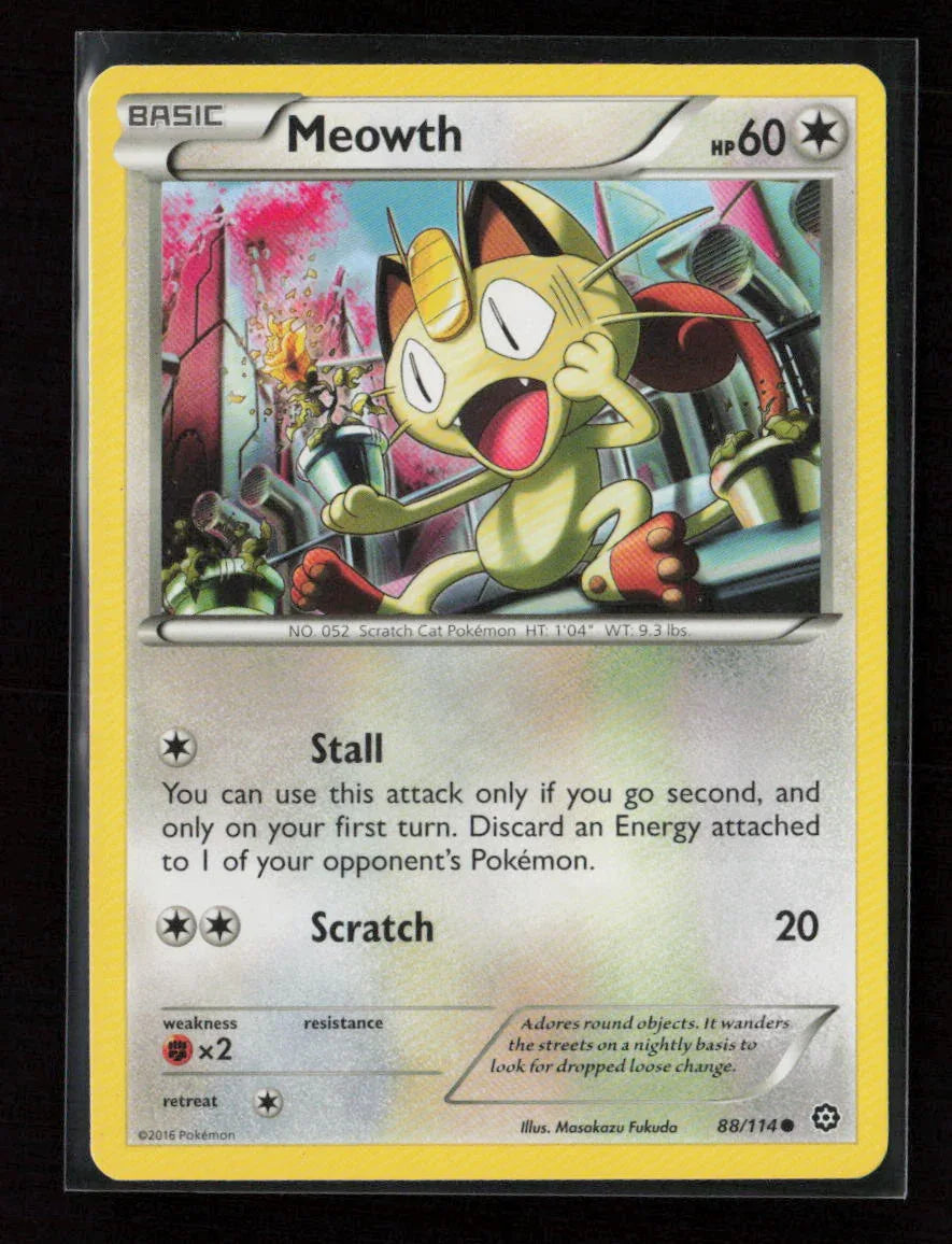 Meowth Common XY - Steam Siege 88/114 LP - Kang's Collectibles
