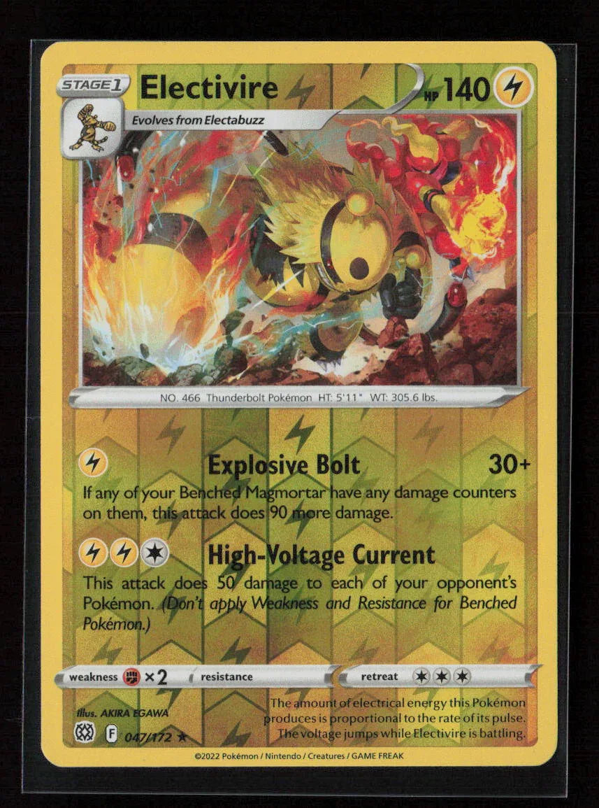 Electivire Rare SWSH09: Brilliant Stars 047/172 NM - Kang's Collectibles
