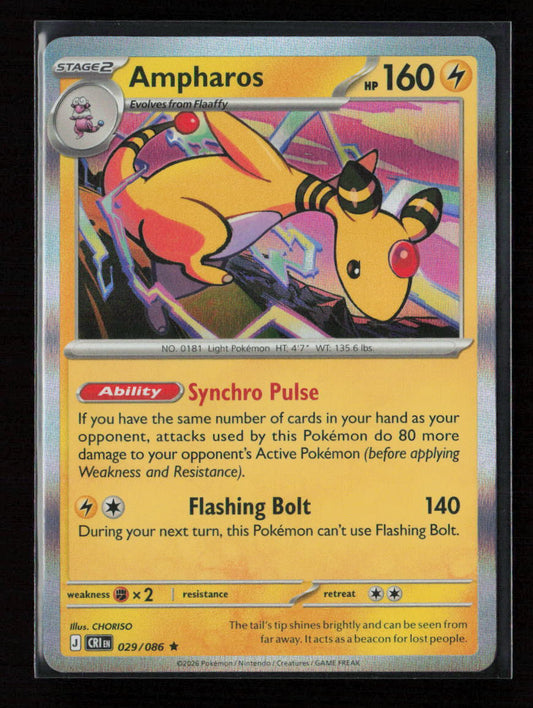 Ampharos - Rare ME04: Chaos Rising 029/086 NM