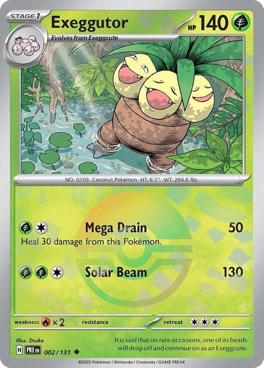 Exeggutor (Poke Ball Pattern) Uncommon SV: Prismatic Evolutions 002/131 NM - Kang's Collectibles