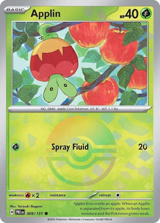 Applin (Poke Ball Pattern) Common SV: Prismatic Evolutions 009/131 NM - Kang's Collectibles