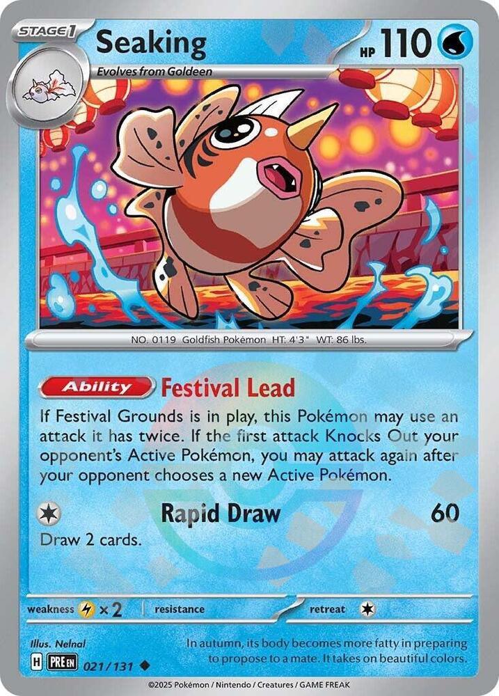 Seaking (Poke Ball Pattern) Uncommon SV: Prismatic Evolutions 021/131 NM - Kang's Collectibles