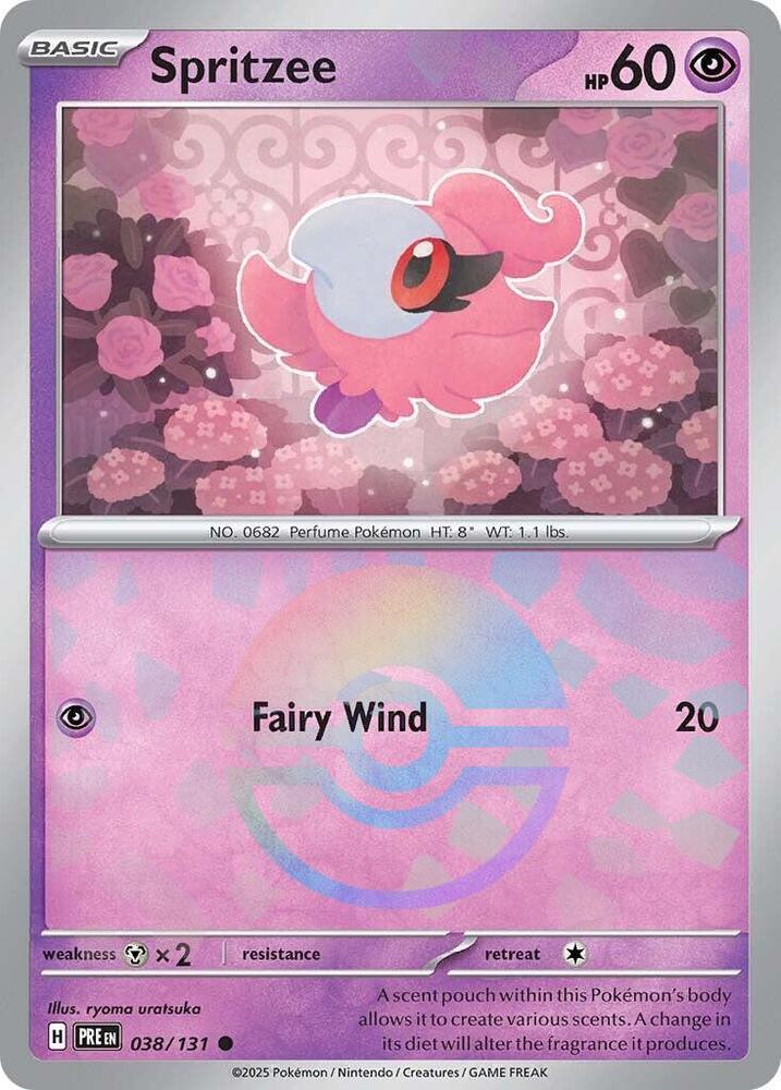Spritzee (Poke Ball Pattern) Common SV: Prismatic Evolutions 038/131 NM - Kang's Collectibles