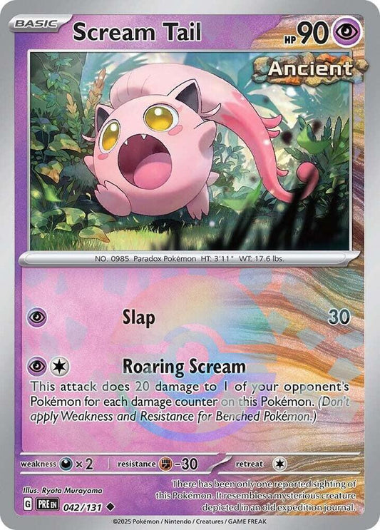 Scream Tail (Poke Ball Pattern) Uncommon SV: Prismatic Evolutions 042/131 NM - Kang's Collectibles