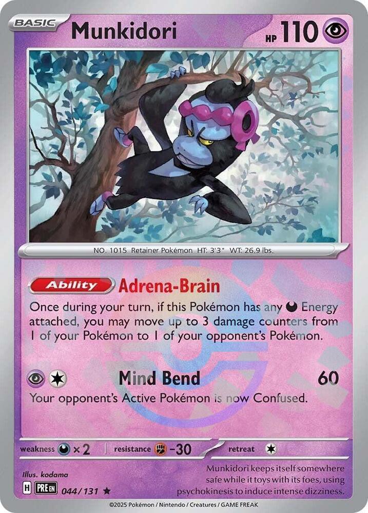 Munkidori (Poke Ball Pattern) Rare SV: Prismatic Evolutions 044/131 NM - Kang's Collectibles