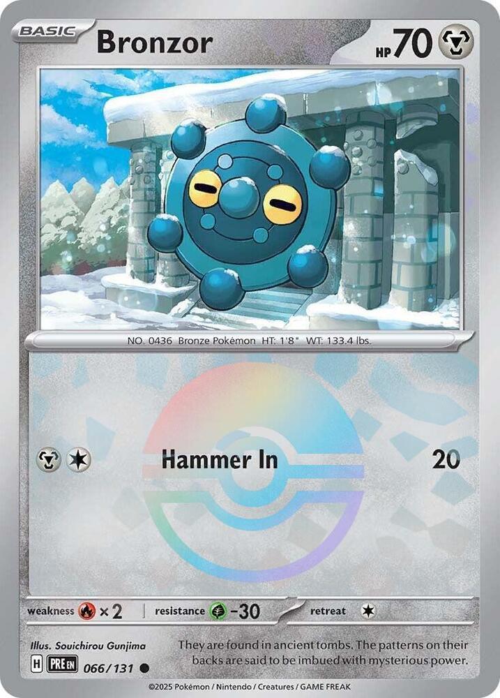Bronzor (Poke Ball Pattern) Common SV: Prismatic Evolutions 066/131 NM - Kang's Collectibles