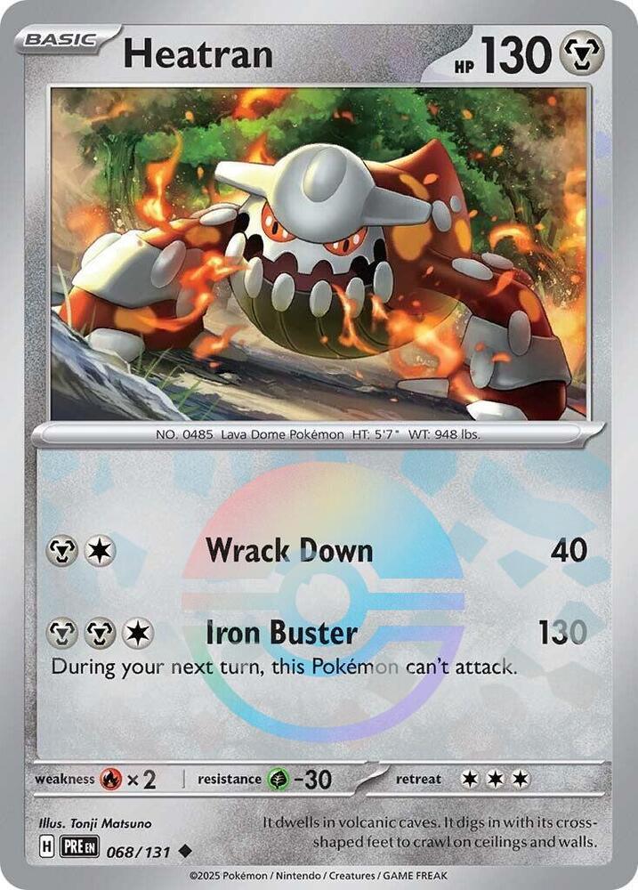 Heatran (Poke Ball Pattern) Uncommon SV: Prismatic Evolutions 068/131 NM - Kang's Collectibles