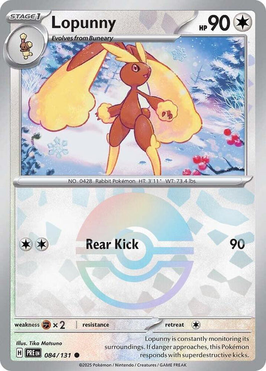 Lopunny (Poke Ball Pattern) Common SV: Prismatic Evolutions 084/131 NM - Kang's Collectibles