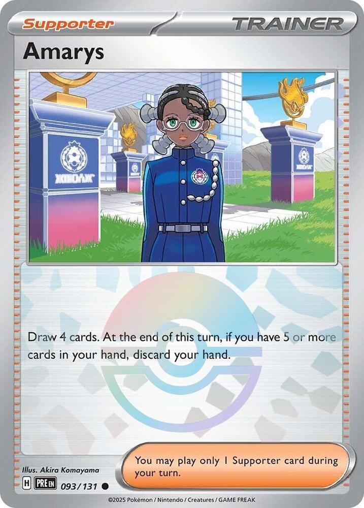 Amarys - (Poke Ball Pattern) Common SV: Prismatic Evolutions 093/131 NM - Kang's Collectibles