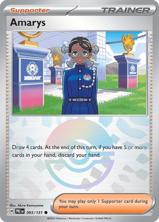 Amarys - (Poke Ball Pattern) Common SV: Prismatic Evolutions 093/131 NM - Kang's Collectibles