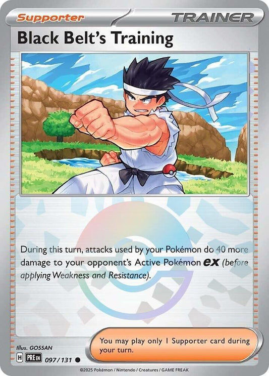 Black Belt's Training - (Poke Ball Pattern) Common SV: Prismatic Evolutions 097/131 NM - Kang's Collectibles