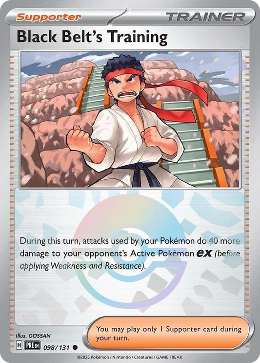 Black Belt's Training - (Poke Ball Pattern) Common SV: Prismatic Evolutions 098/131 NM - Kang's Collectibles
