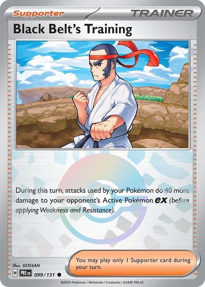 Black Belt's Training - (Poke Ball Pattern) Common SV: Prismatic Evolutions 099/131 NM - Kang's Collectibles