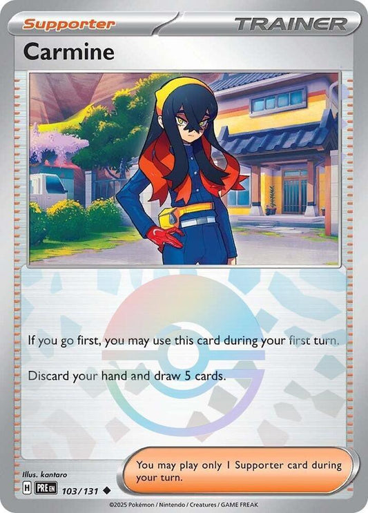 Carmine (Poke Ball Pattern) Uncommon SV: Prismatic Evolutions 103/131 NM - Kang's Collectibles