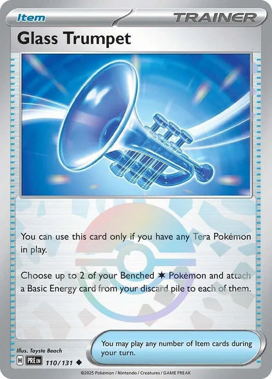Glass Trumpet (Poke Ball Pattern) Uncommon SV: Prismatic Evolutions 110/131 NM - Kang's Collectibles