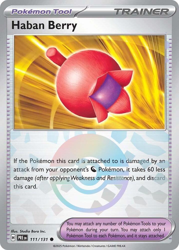 Haban Berry (Poke Ball Pattern) Common SV: Prismatic Evolutions 111/131 NM - Kang's Collectibles