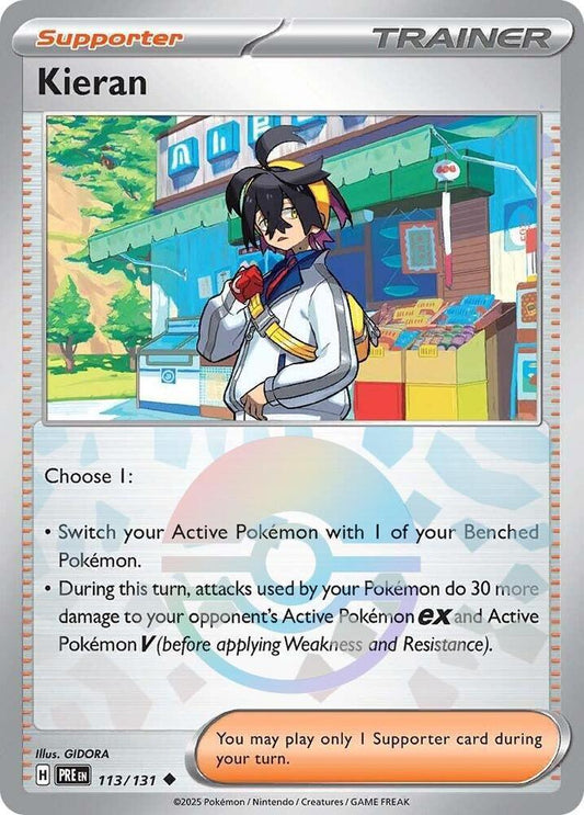 Kieran - (Poke Ball Pattern) Uncommon SV: Prismatic Evolutions 113/131 NM - Kang's Collectibles