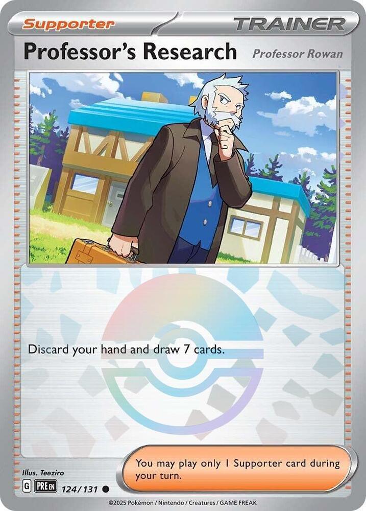 Professor's Research [Professor Rowan] (Poke Ball Pattern) Common SV: Prismatic Evolutions 124/131 NM - Kang's Collectibles