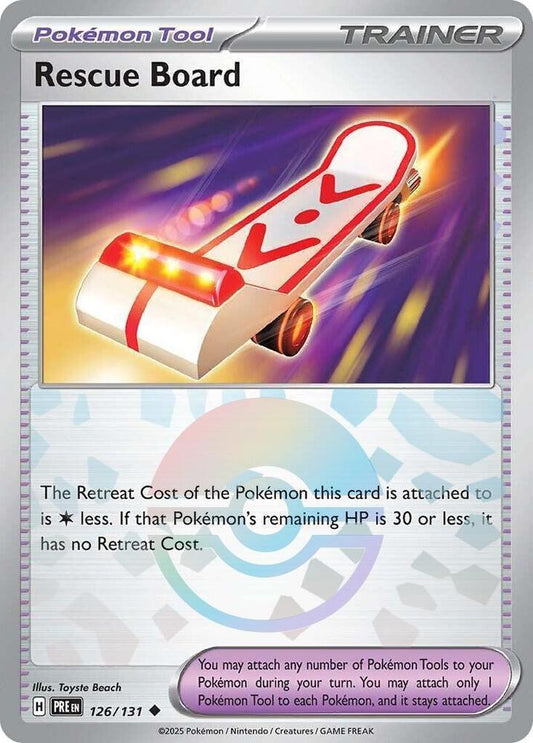 Rescue Board (Poke Ball Pattern) Uncommon SV: Prismatic Evolutions 126/131 NM - Kang's Collectibles