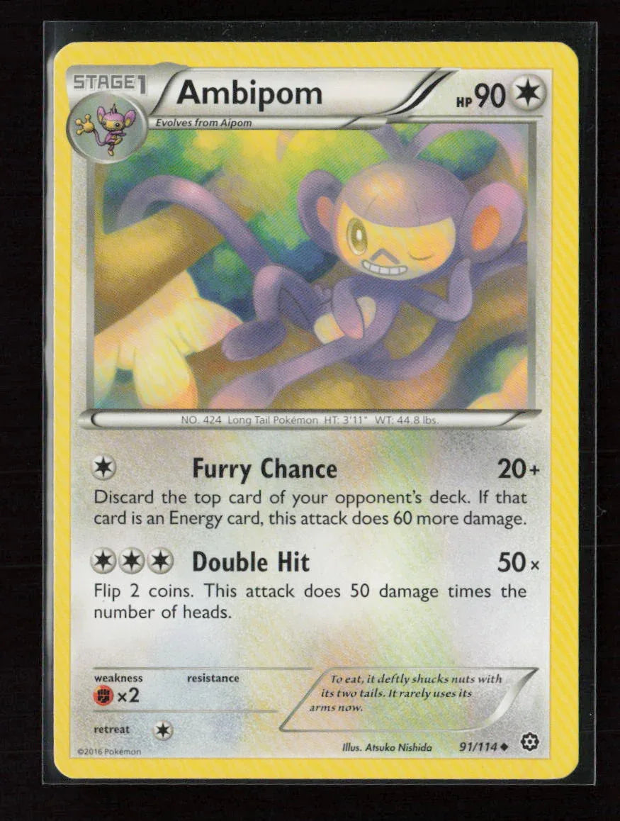 Ambipom Uncommon XY - Steam Siege 91/114 LP - Kang's Collectibles