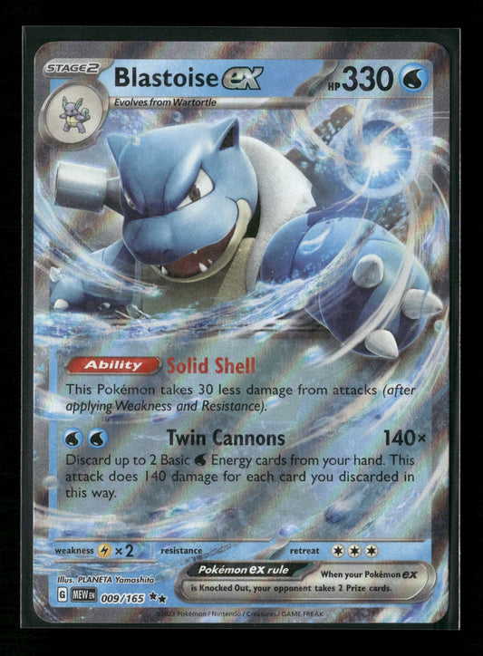 Blastoise ex - Double Rare SV: Scarlet & Violet 151 009/165 NM - Kang's Collectibles